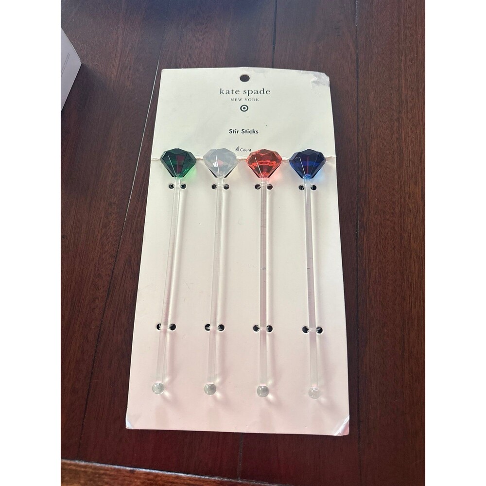 Kate Spade x Target 4-Plece Acrylic Gem Stir
Sticks - New